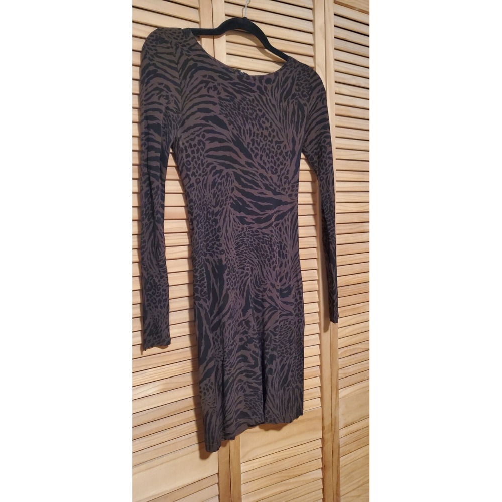 Alice + Olivia  SCOOP Cheetah Animal Print Mid Length Fitted Dress - Picture 2 of 10